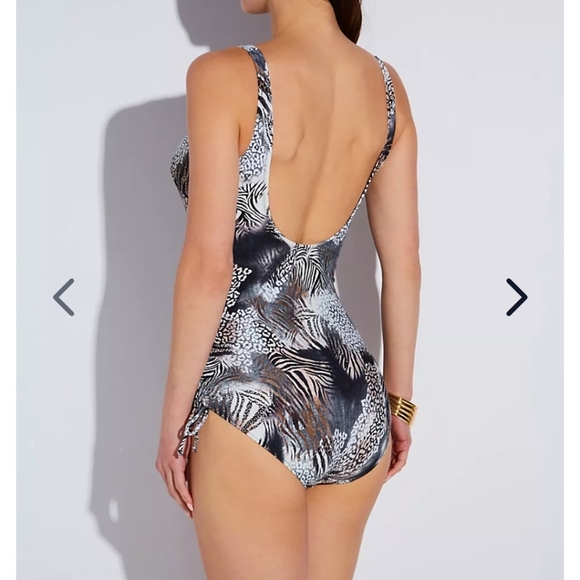 Fantasie Serraya Sands Underwire Scrunch Side One Piece Swim Suit Animal 34H - Picture 3 of 16